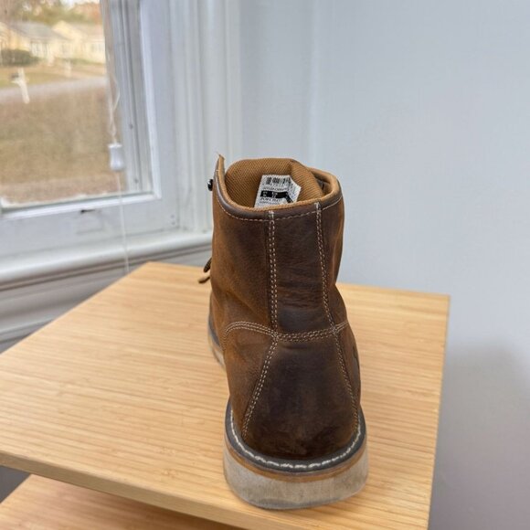 Carhartt Waterproof Brown Work Boots 6 Inch Wedge CMW6095 Mens Size 12 - Picture 7 of 9